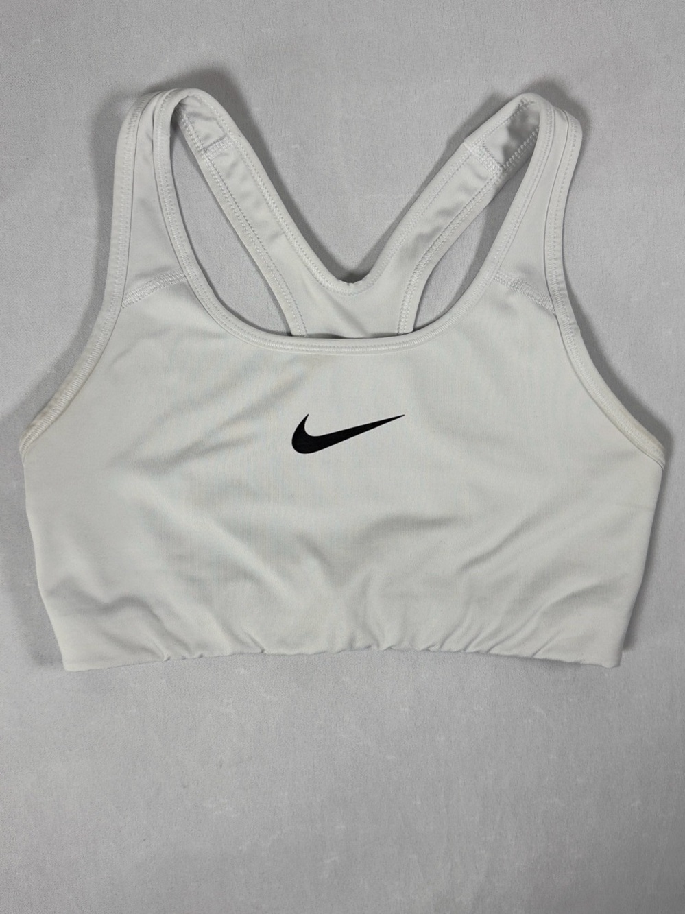 Nike Swoosh Medium Support Sports Bra White
